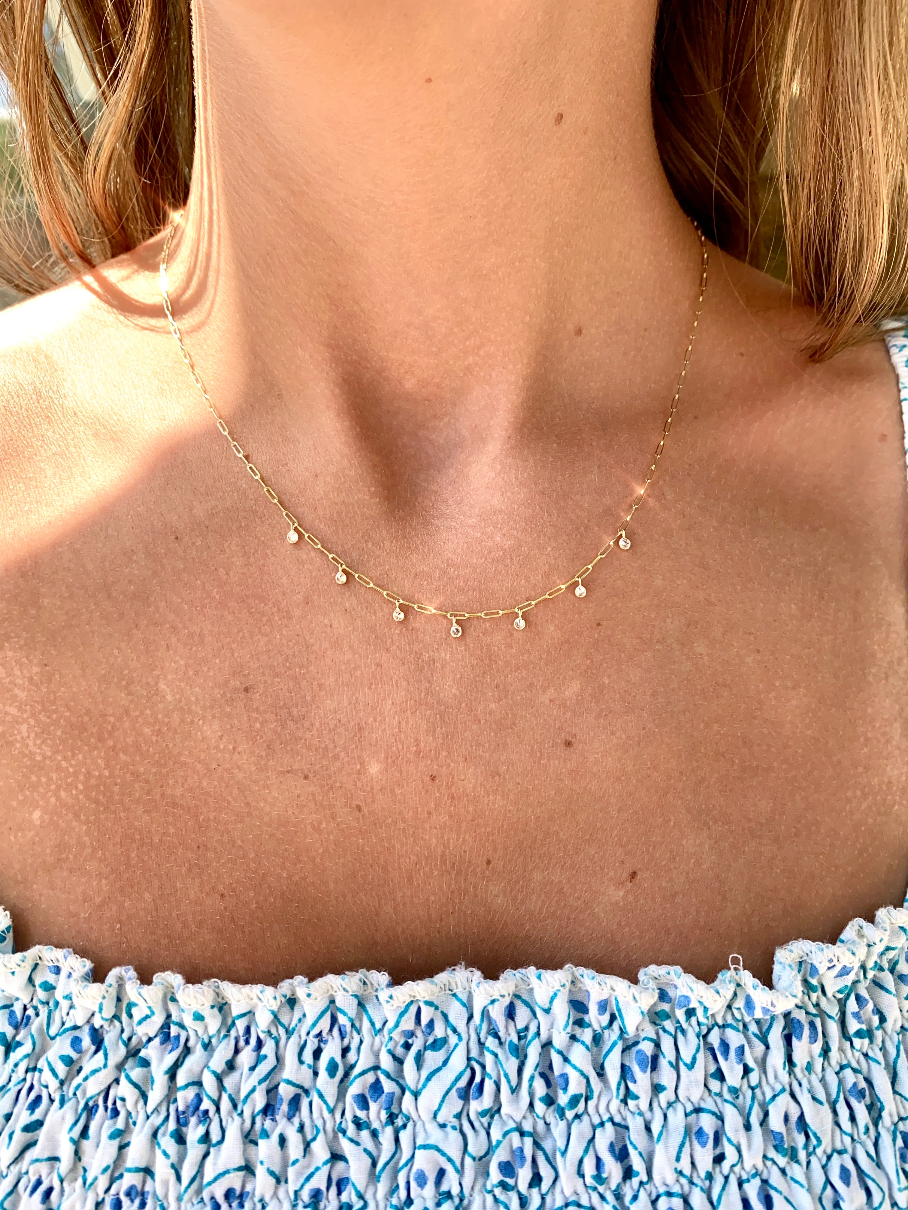 14kt Paperclip Cleopatra Necklace - Image 3