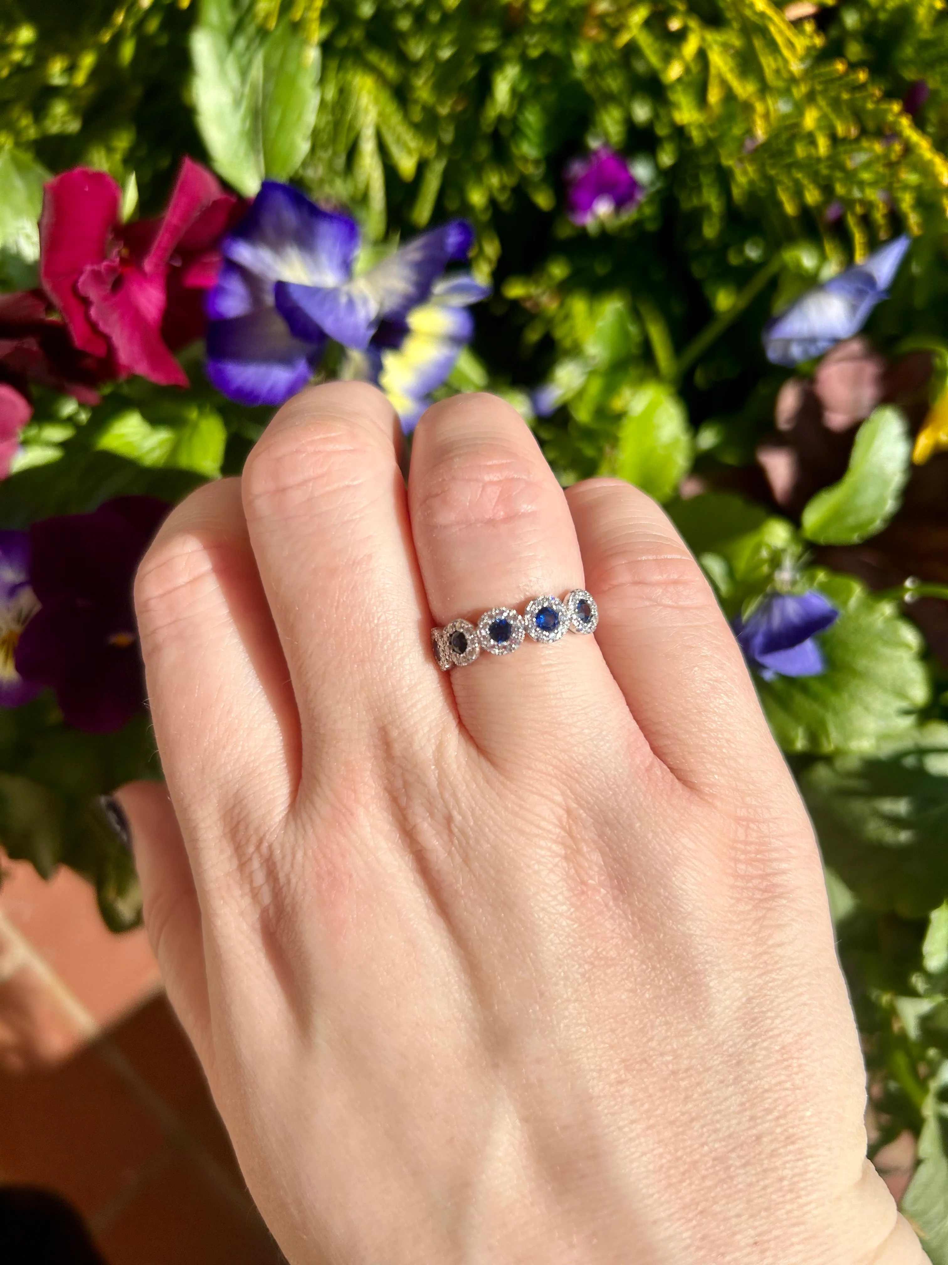 .38 Diamond .53 Sapphire Ring C5816 - Image 3