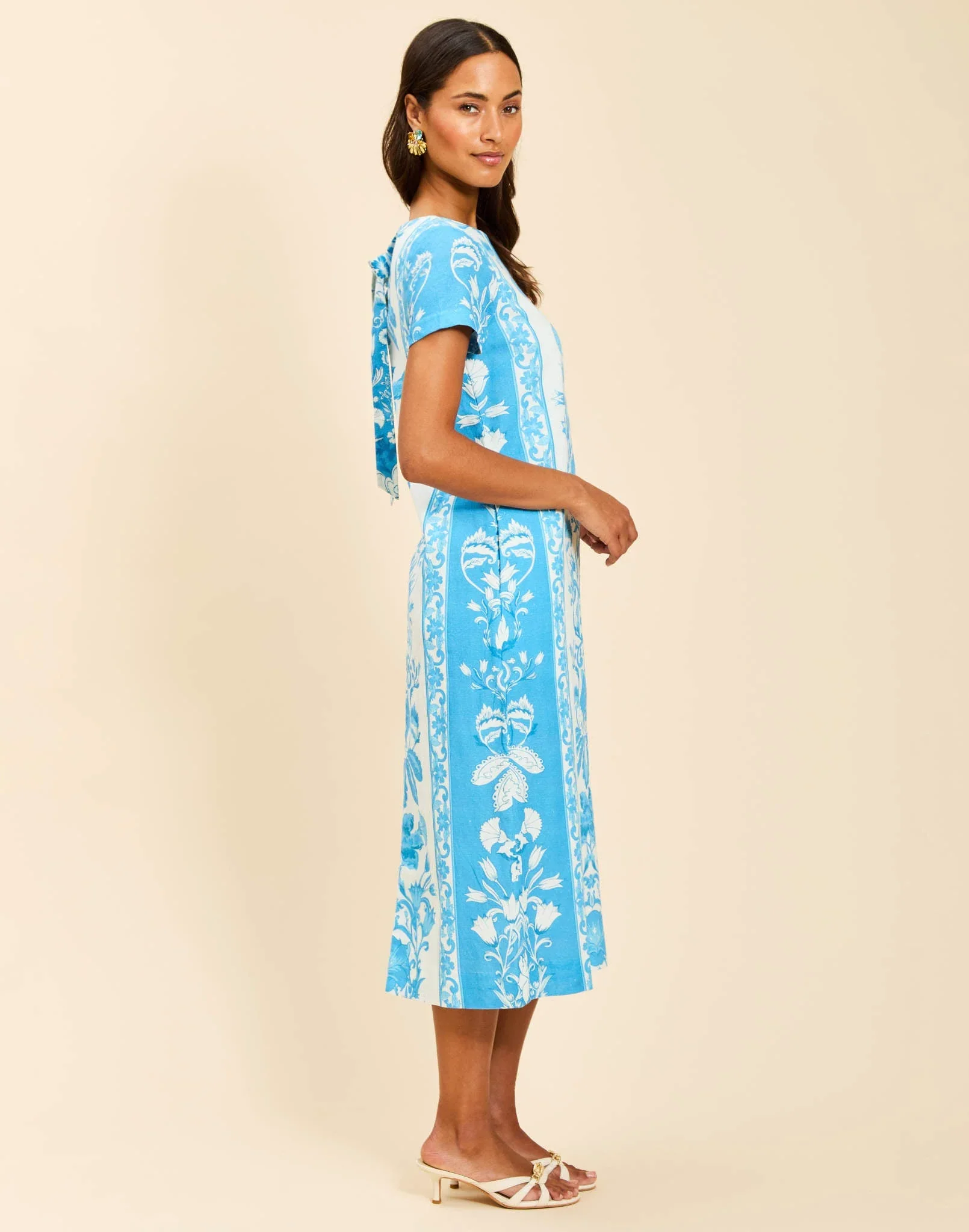 Adria Midi Dress | Florentine Blue - Image 4