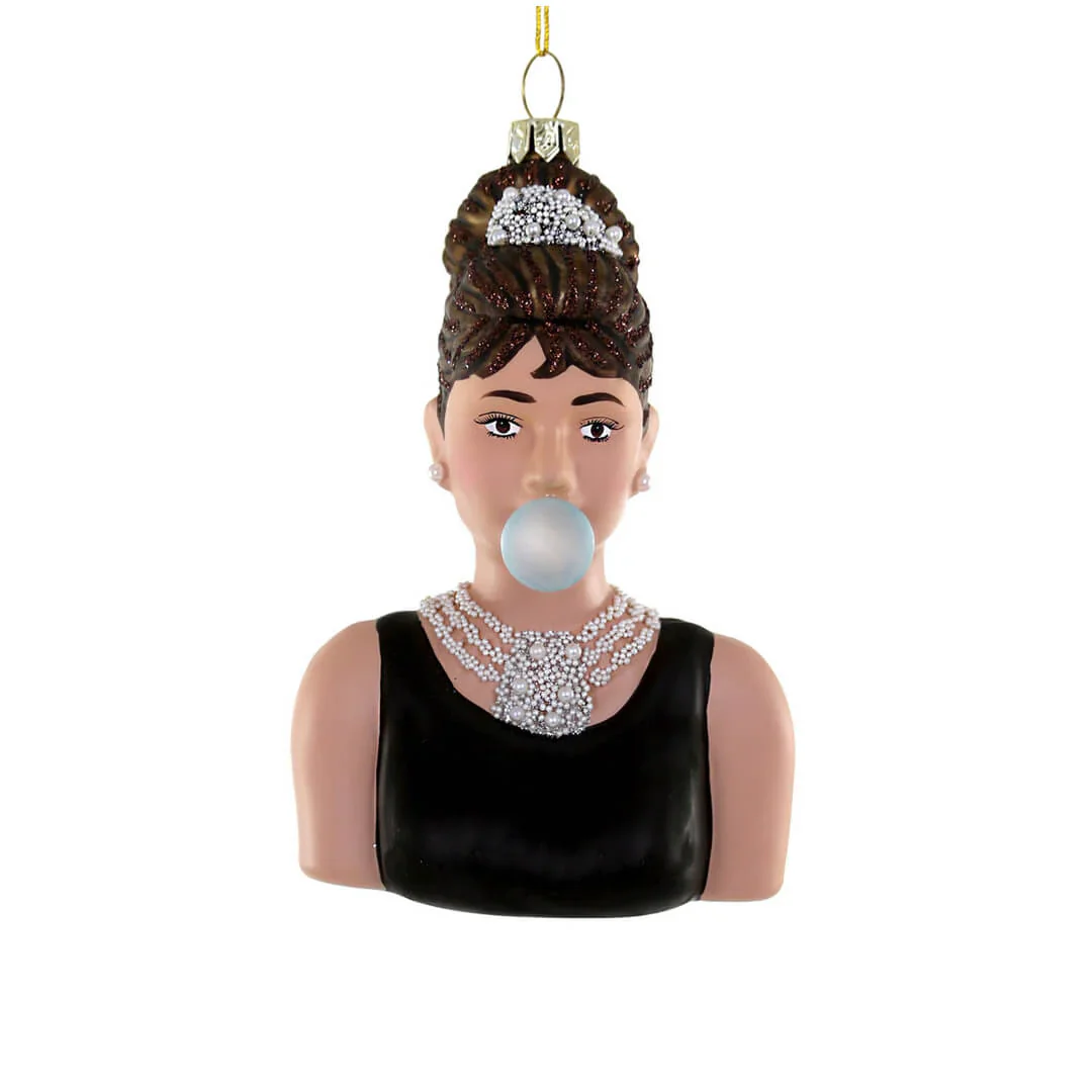 Audrey Blowing Bubble Ornament