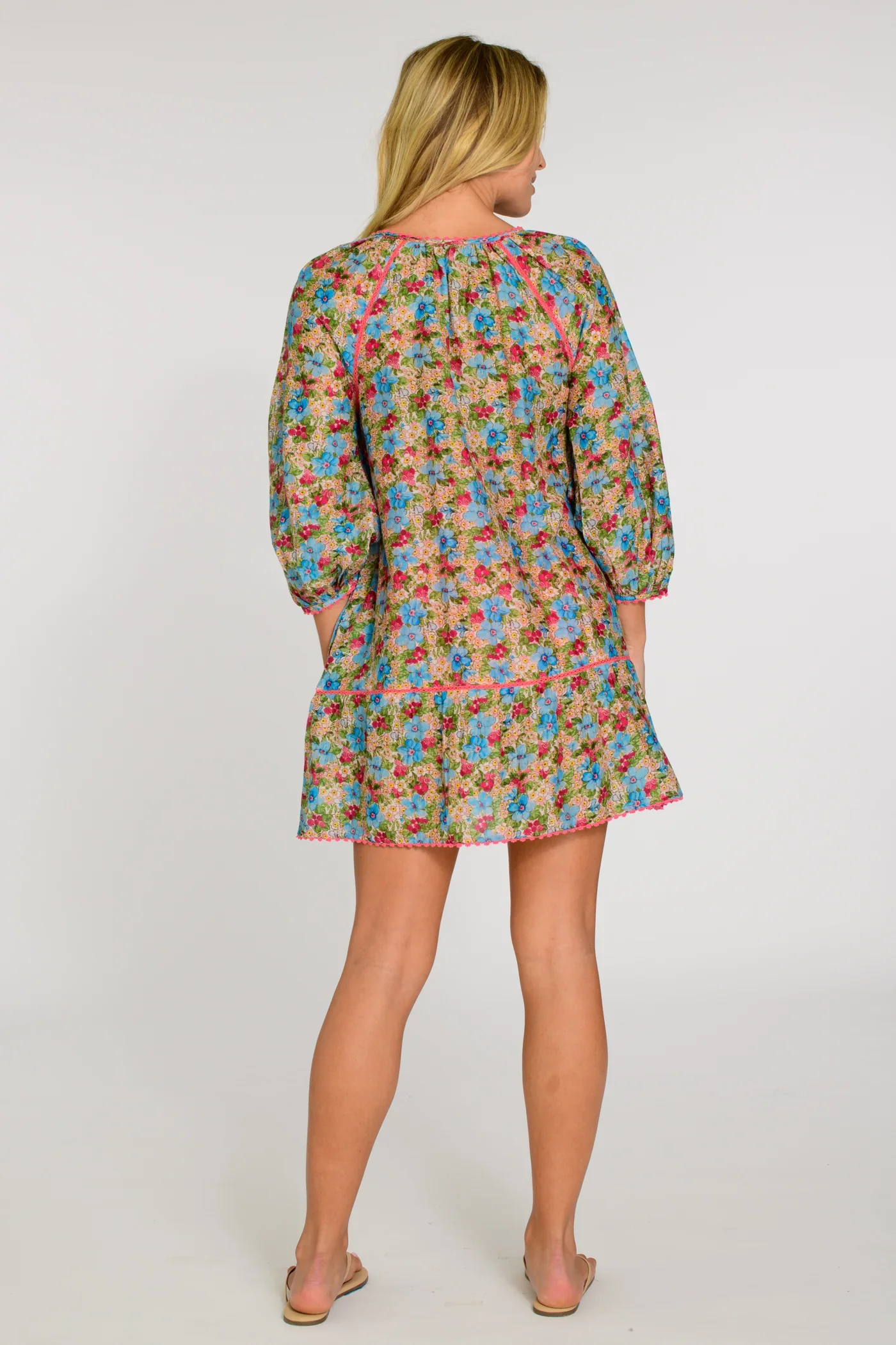 Blossom Beach Dress | Cottage Garden Multi - Image 3