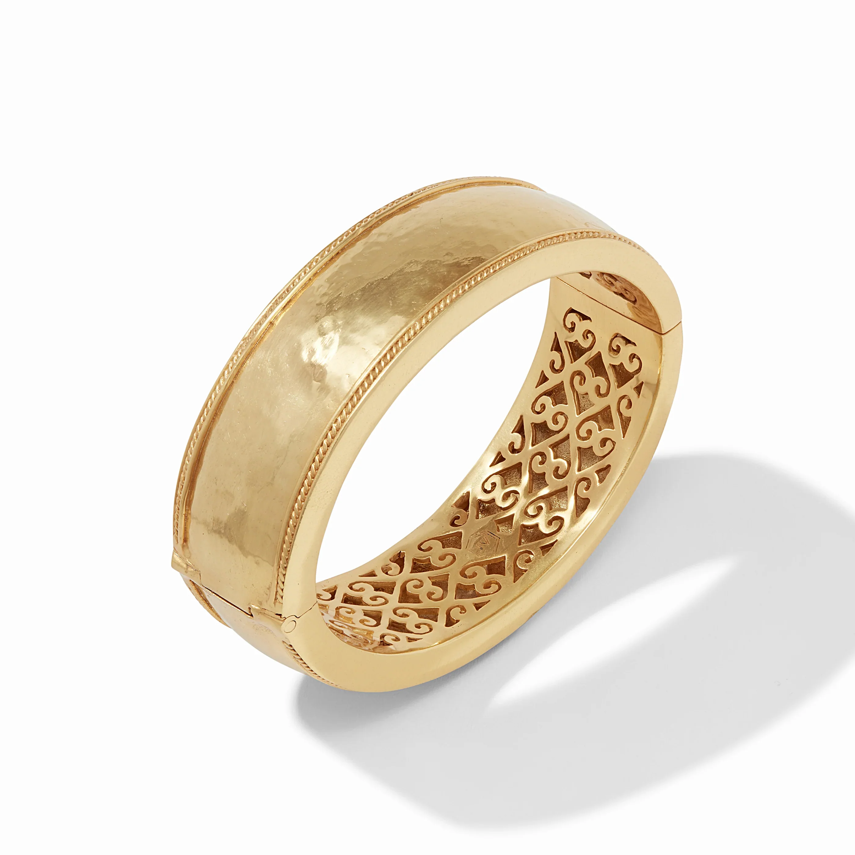 Cannes Statement Hinge Bangle | Gold - Image 3