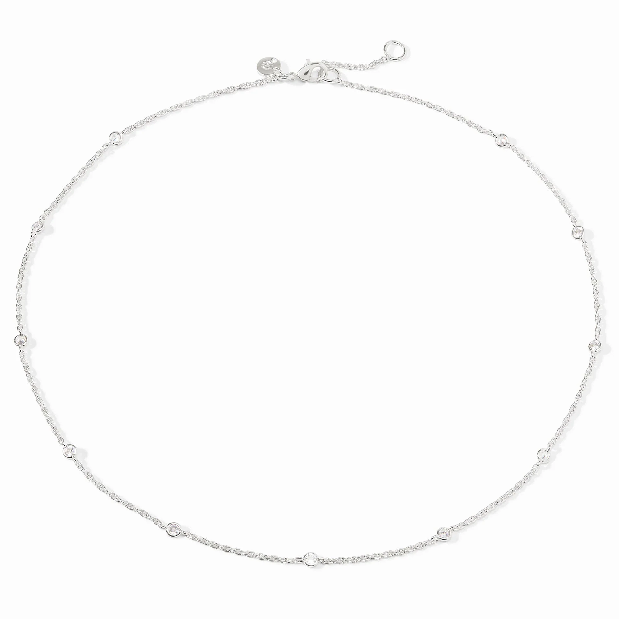 Celeste Delicate Station Necklace | Silver - Image 2