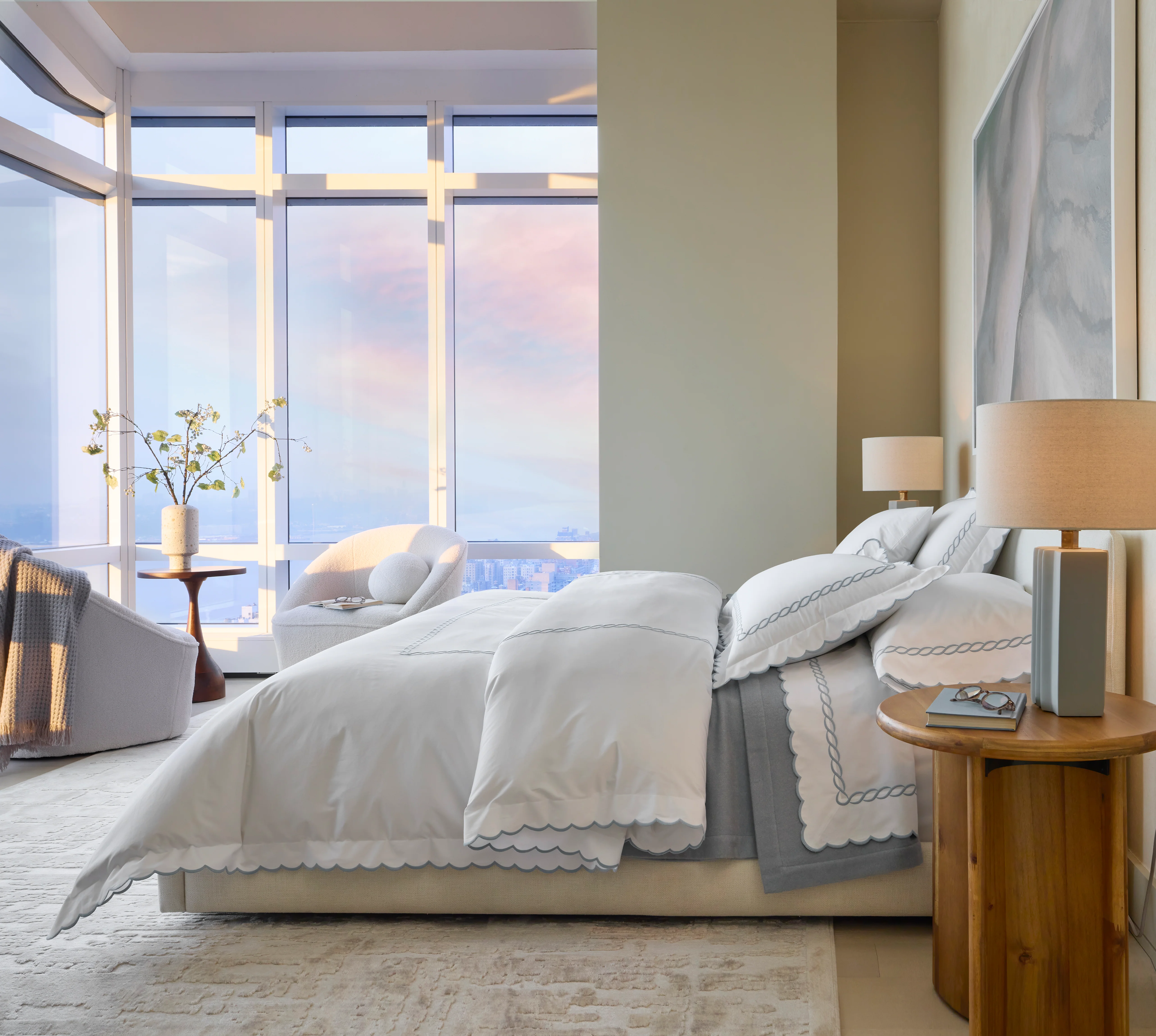 Classic Chain Scallop Duvet Cover - Image 4