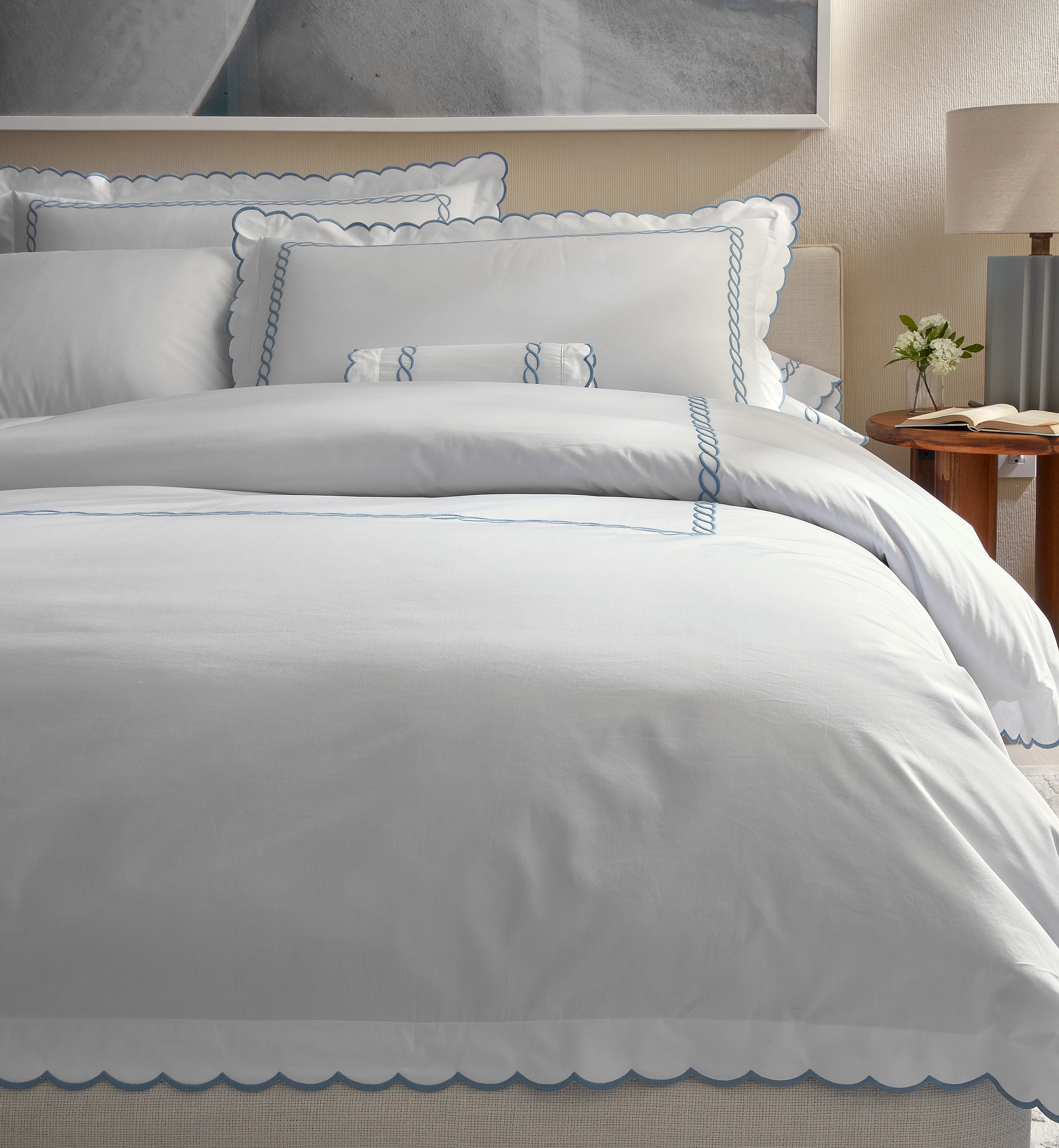 Classic Chain Scallop Duvet Cover - Image 5