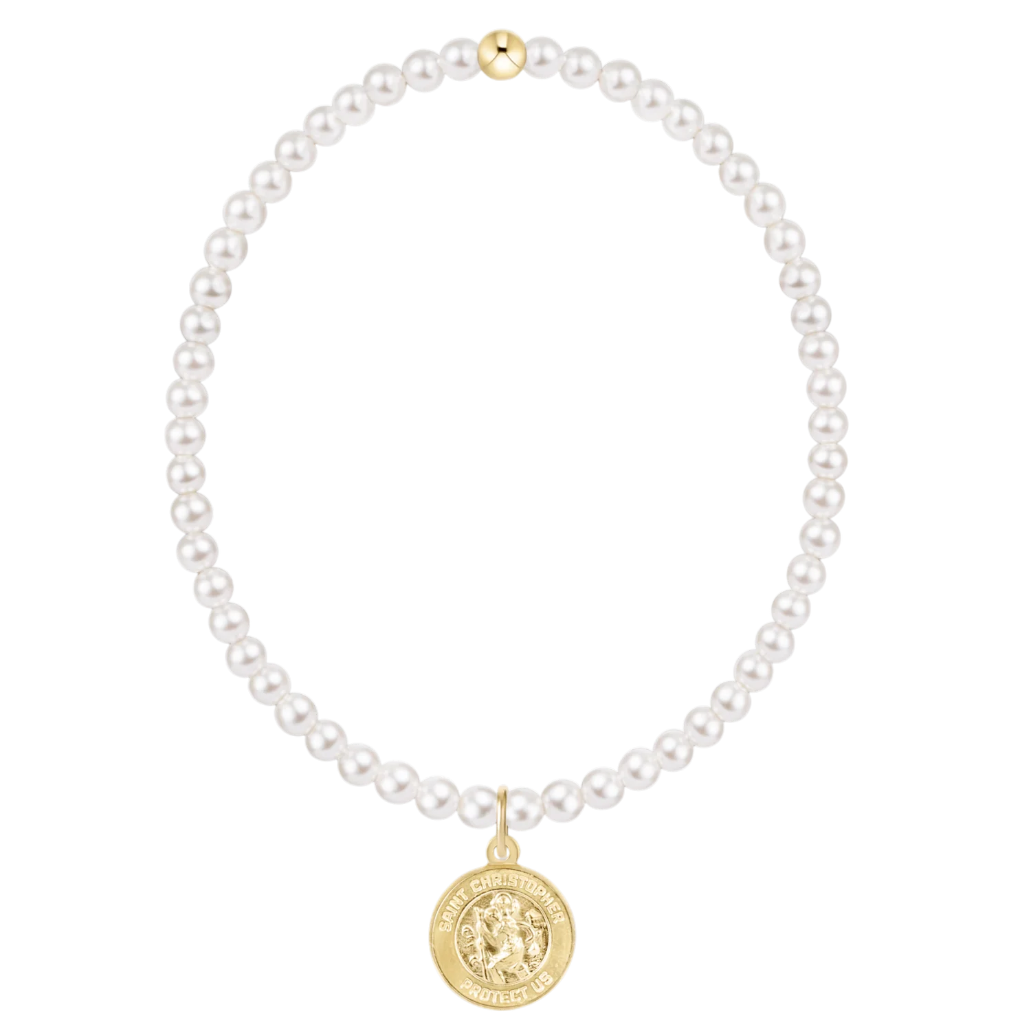 Classic Bead Bracelet - Protection Gold Disc | +Sizes - Image 2