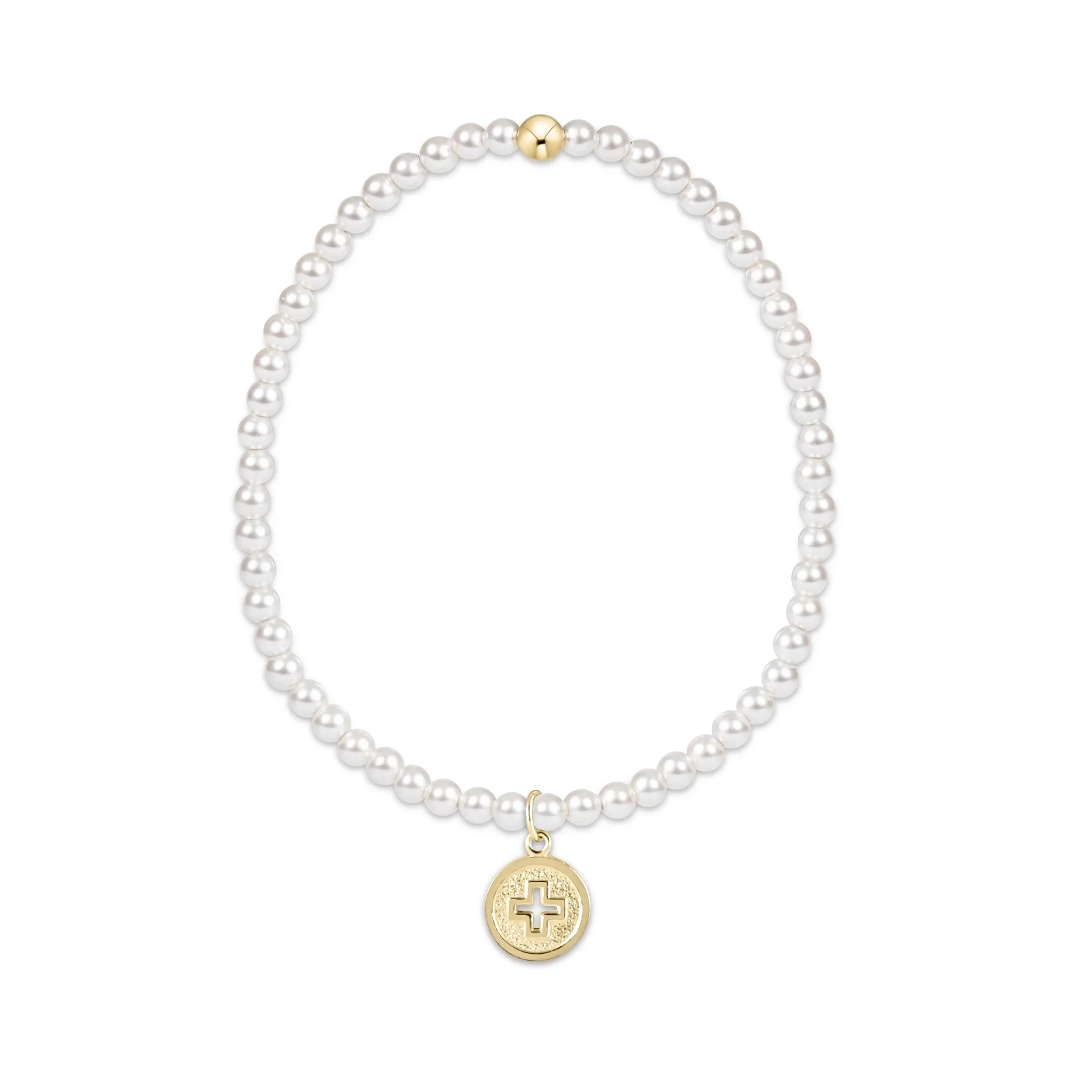 Classic Pearl Bead Bracelet with Charm | +Sizes - Image 3
