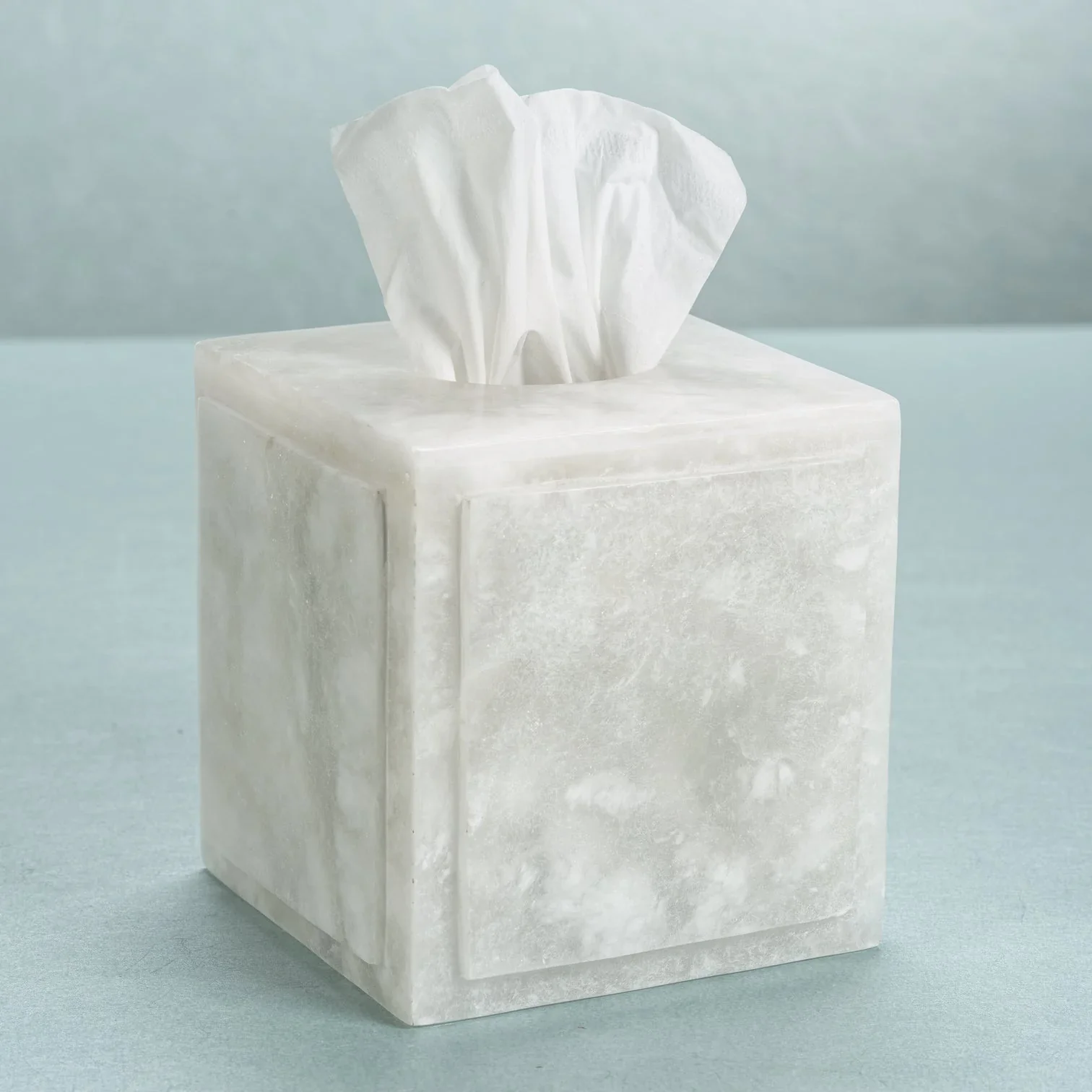 Cote D'Azur Alabaster Tissue Box
