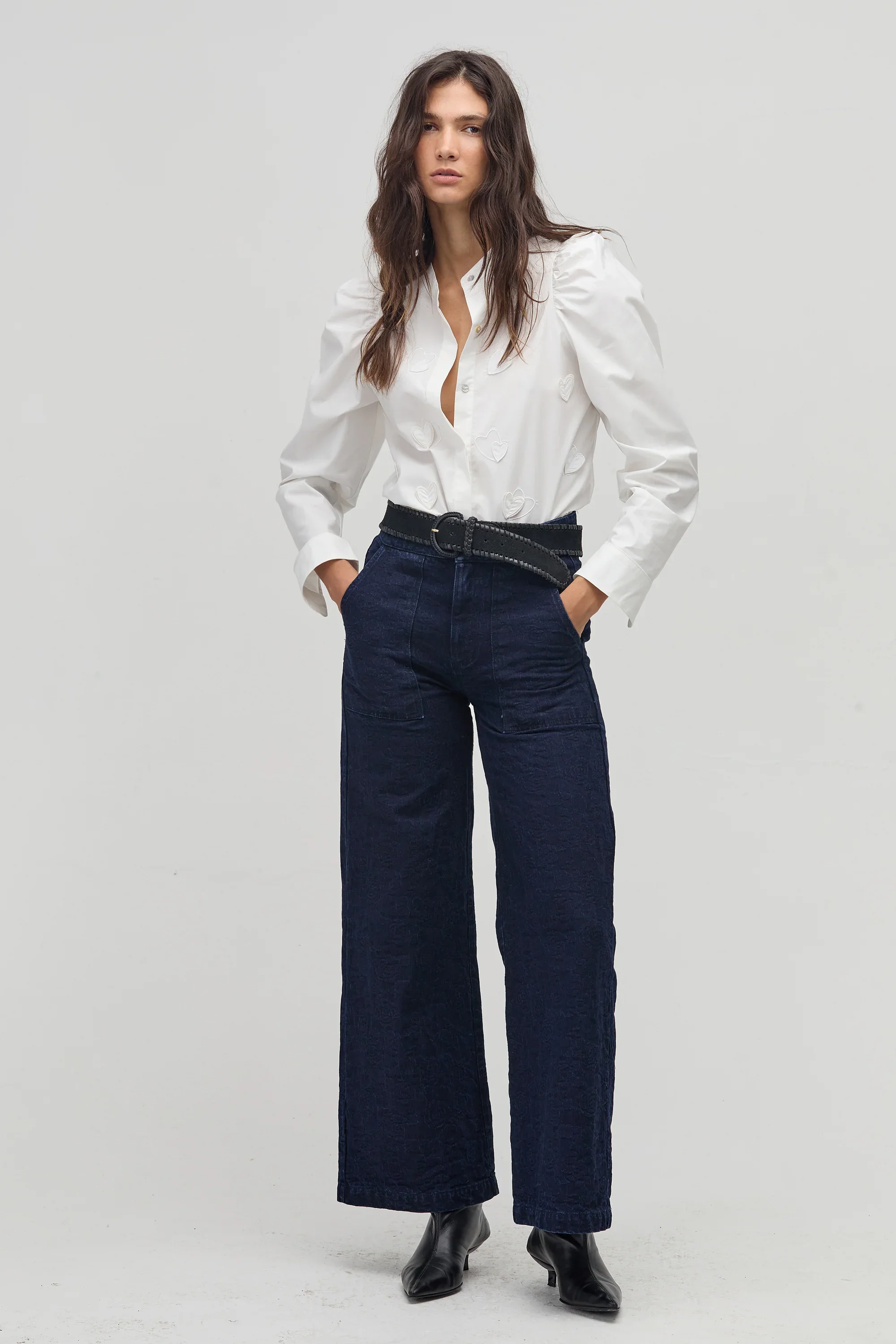 Cuore Poplin Shirt | White - Image 3