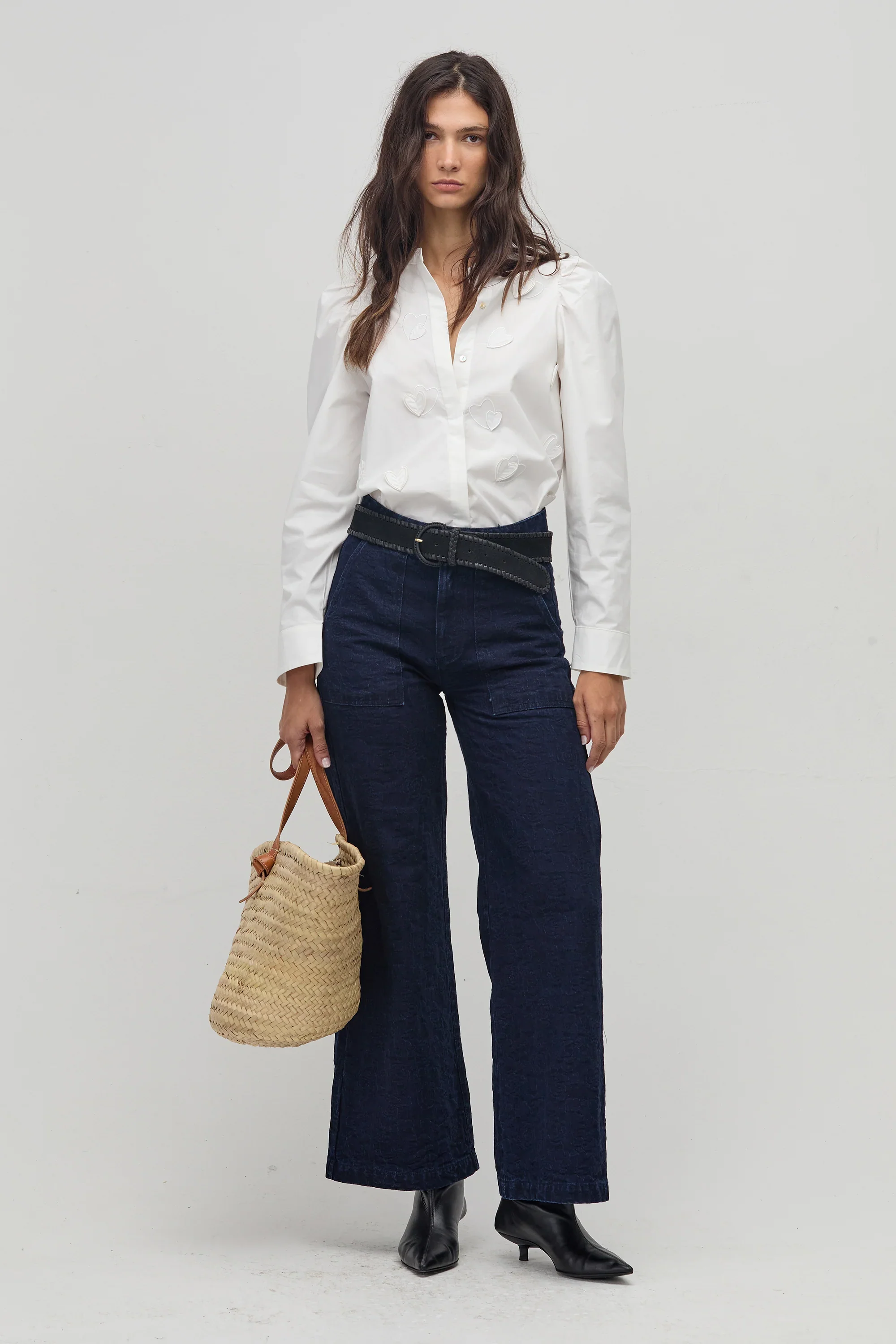 Cuore Poplin Shirt | White - Image 4