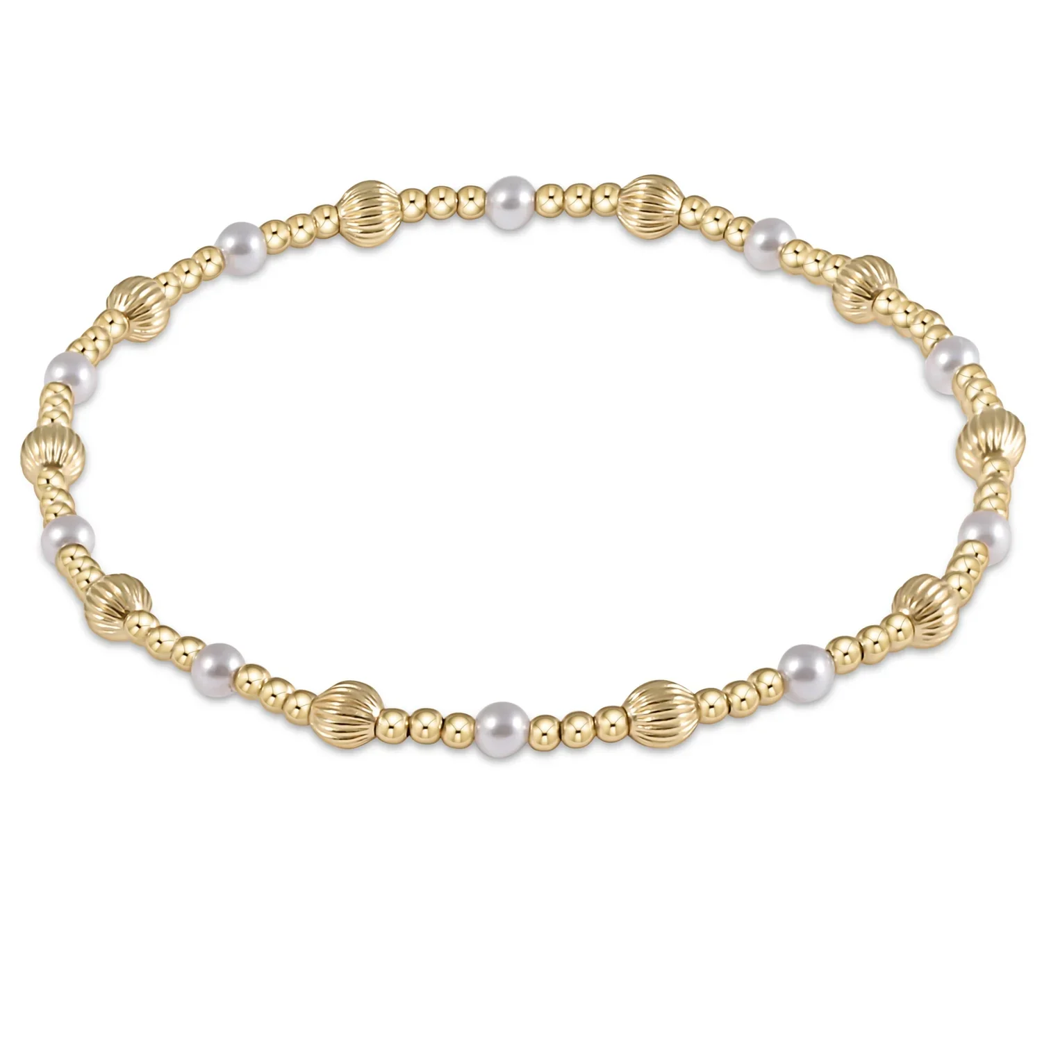 Dignity Sincerity Pattern 4mm Bead Bracelet | Pearl