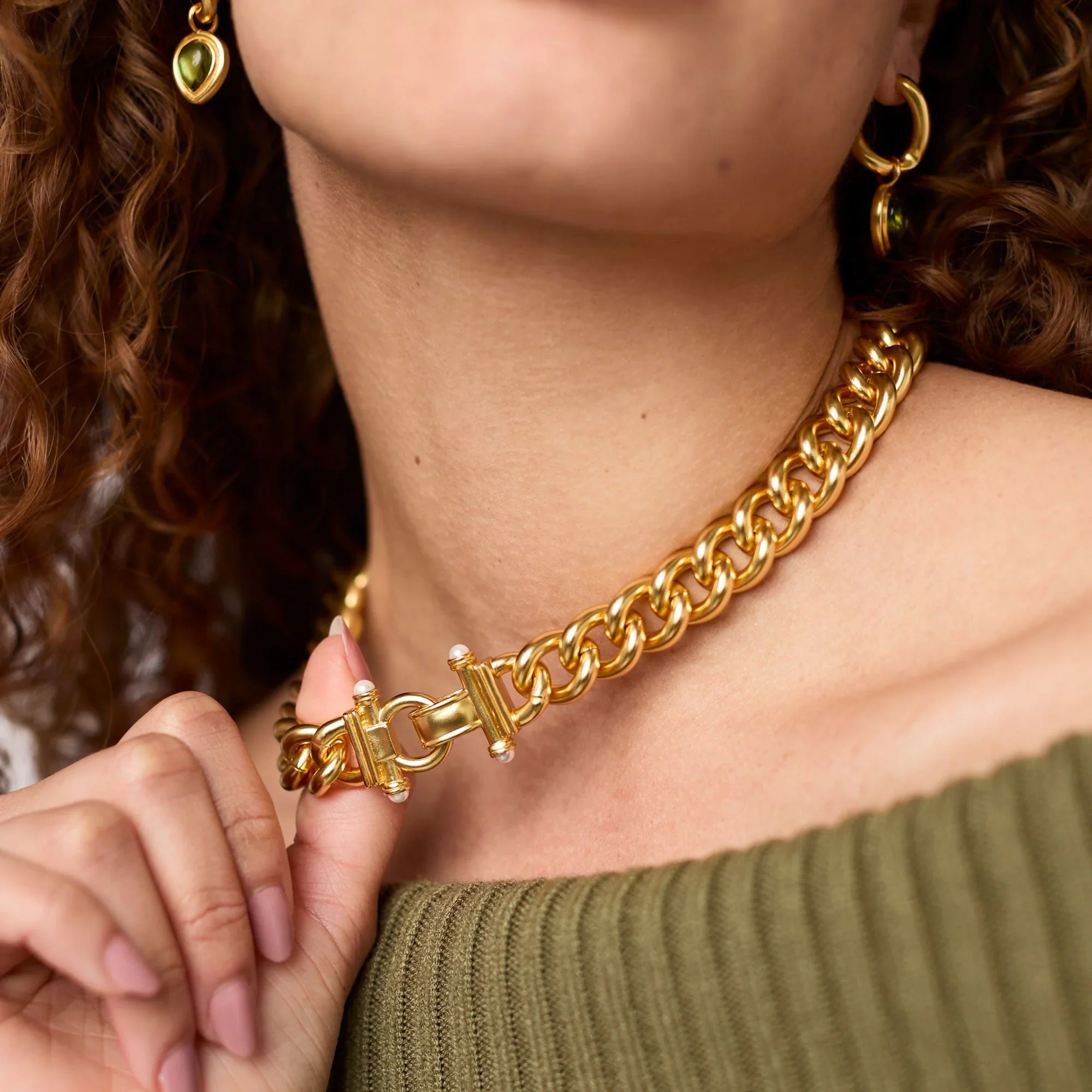 Dolce Link Necklace | Pearl - Image 2