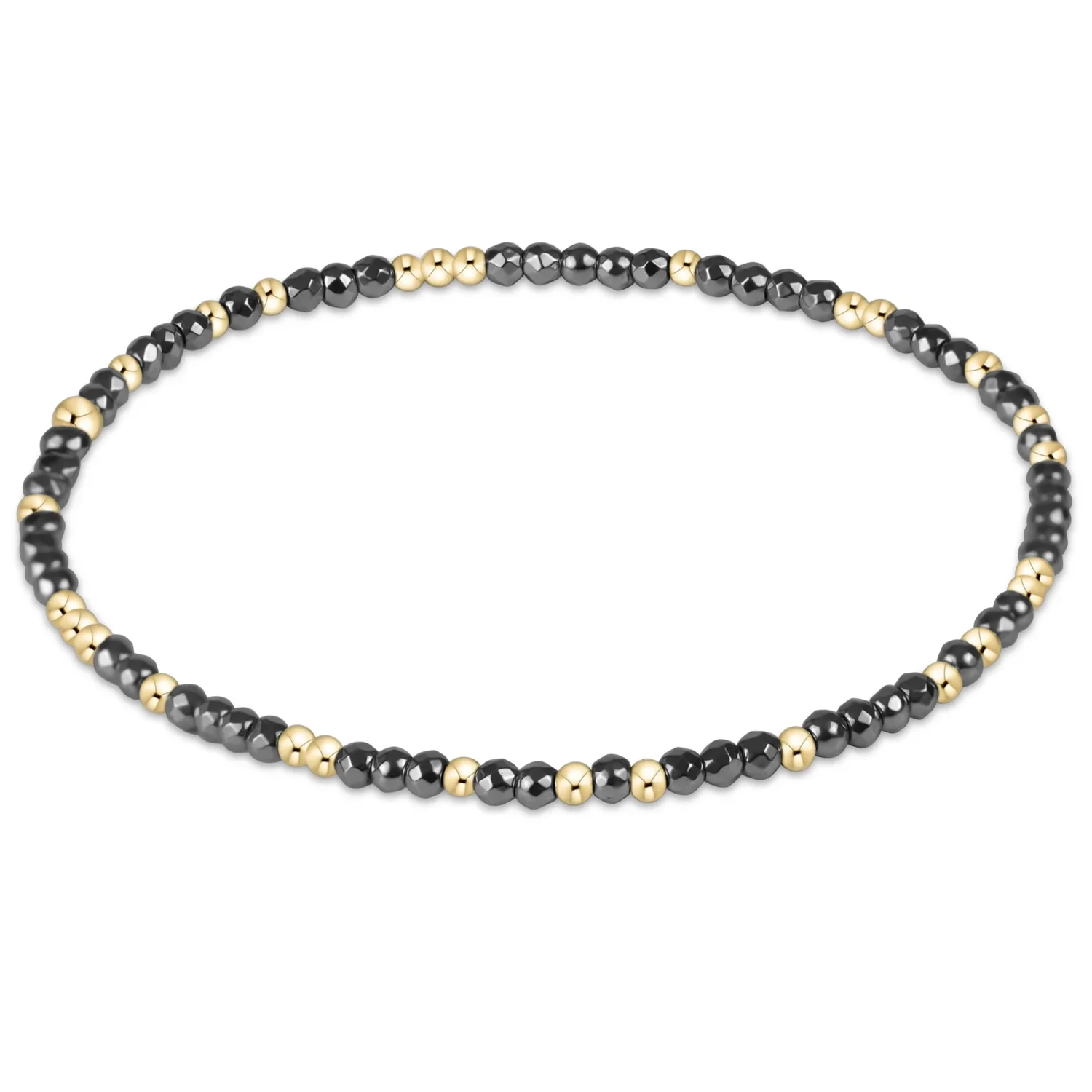 Hope Unwritten Faceted Hematite 2mm Bead Bracelet | +Colors - Image 2