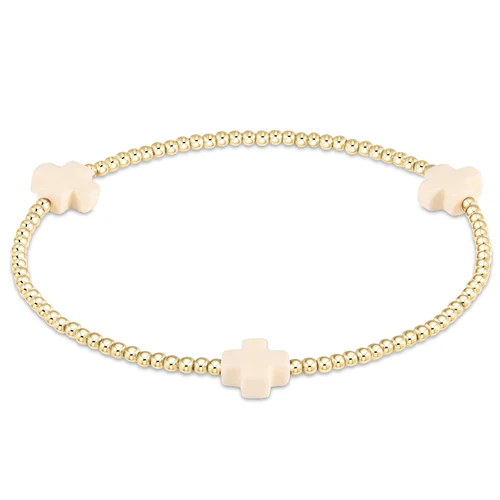 Signature Cross Gold 2mm Bracelet | +Colors - Image 2