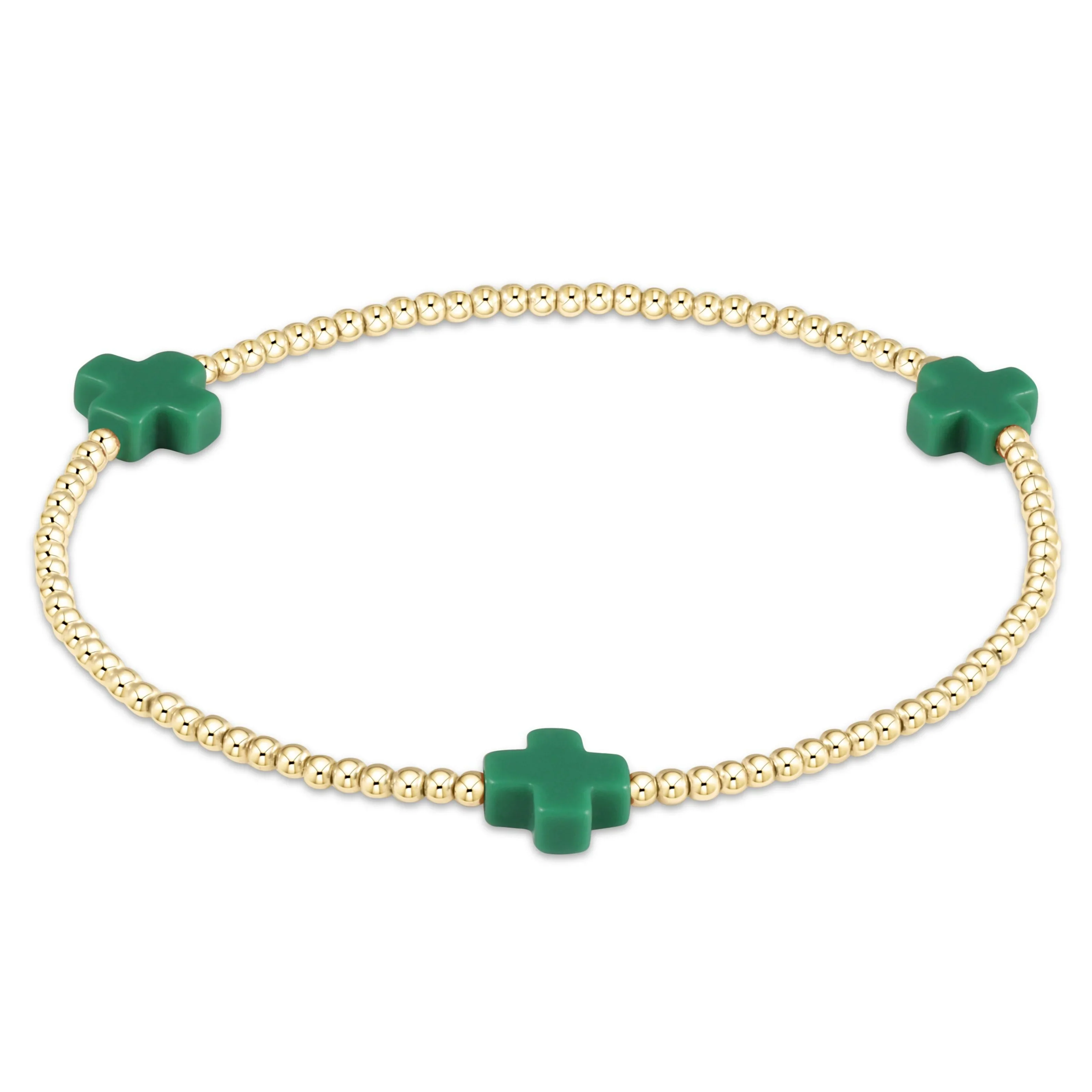 Signature Cross Gold 2mm Bracelet | +Colors - Image 7