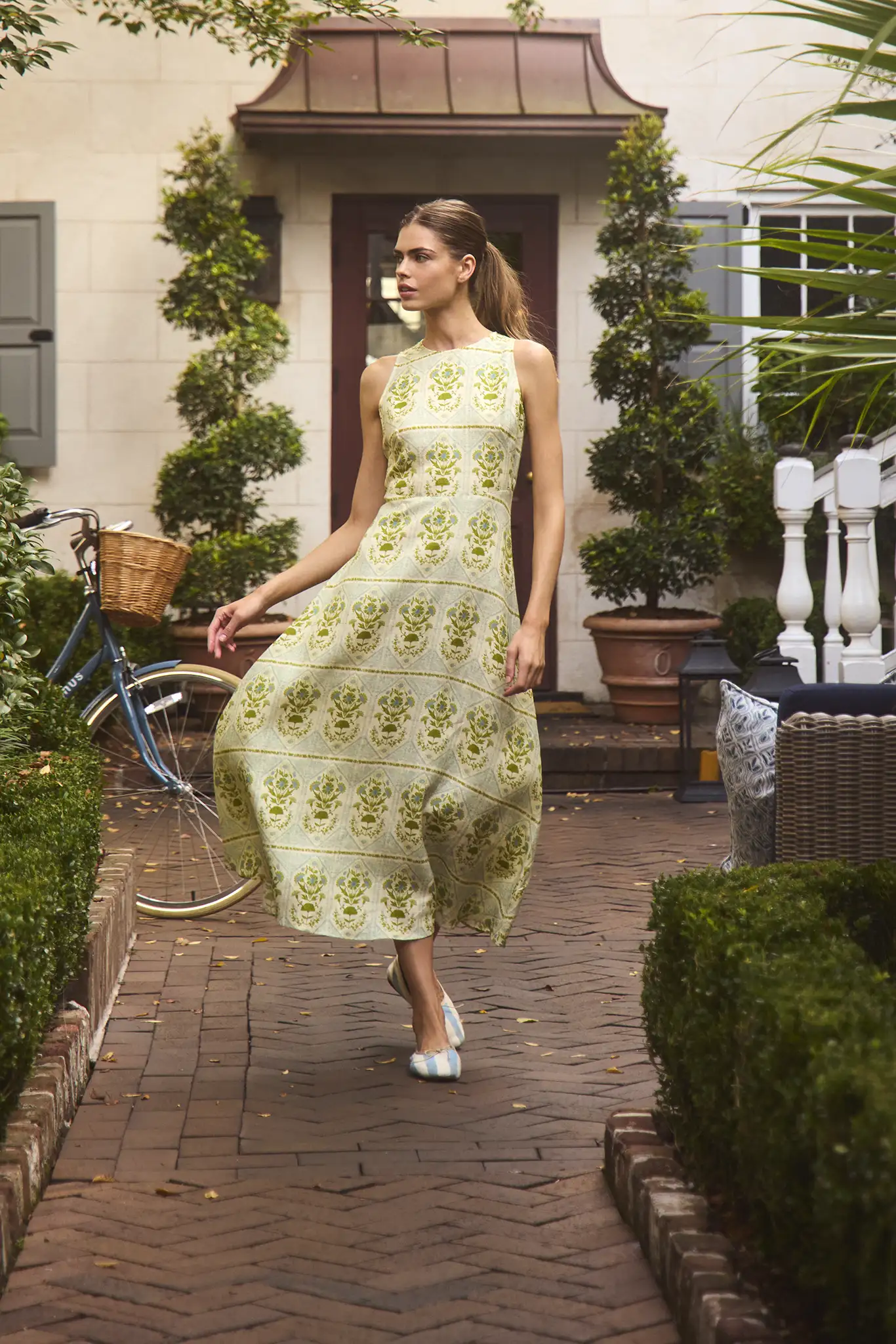 Faith Dress | Green Trellis