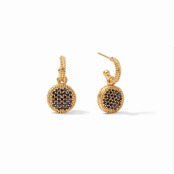 Fleur-de-Lis Hoop & Charm Earring - Image 4