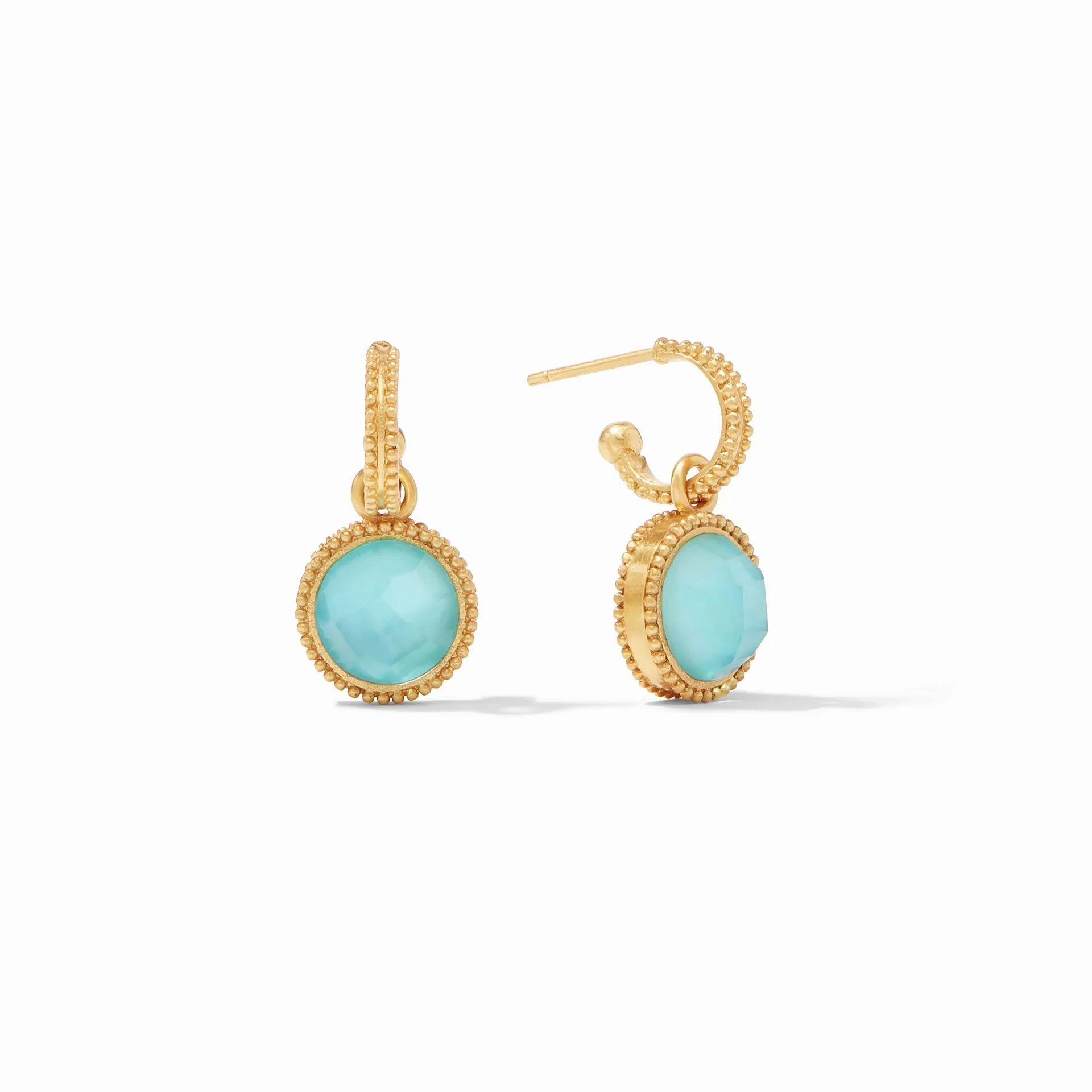 Fleur-de-Lis Hoop & Charm Earring - Image 8