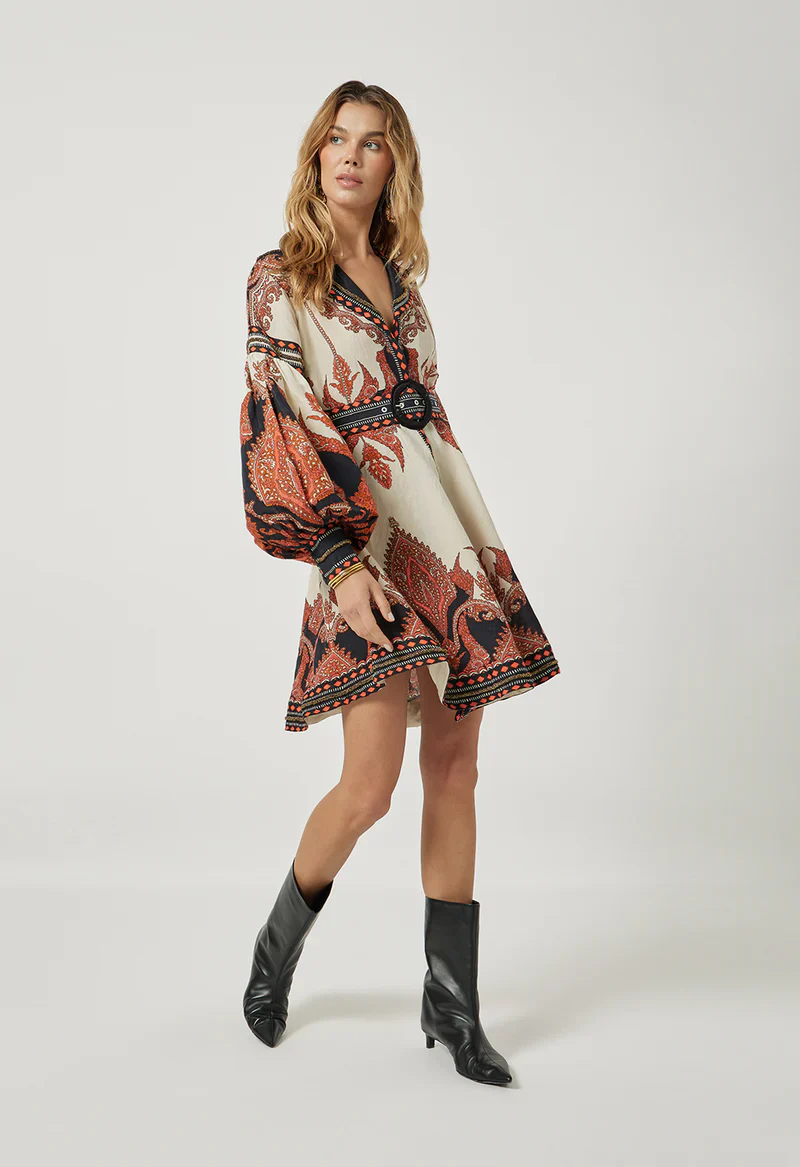 Florista Short Dress | Burnt Orange - Image 2