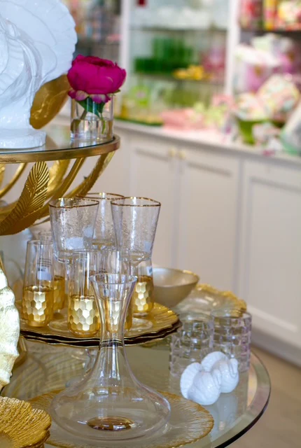 Assorted Fez Cut Glassware | Gold - Image 3
