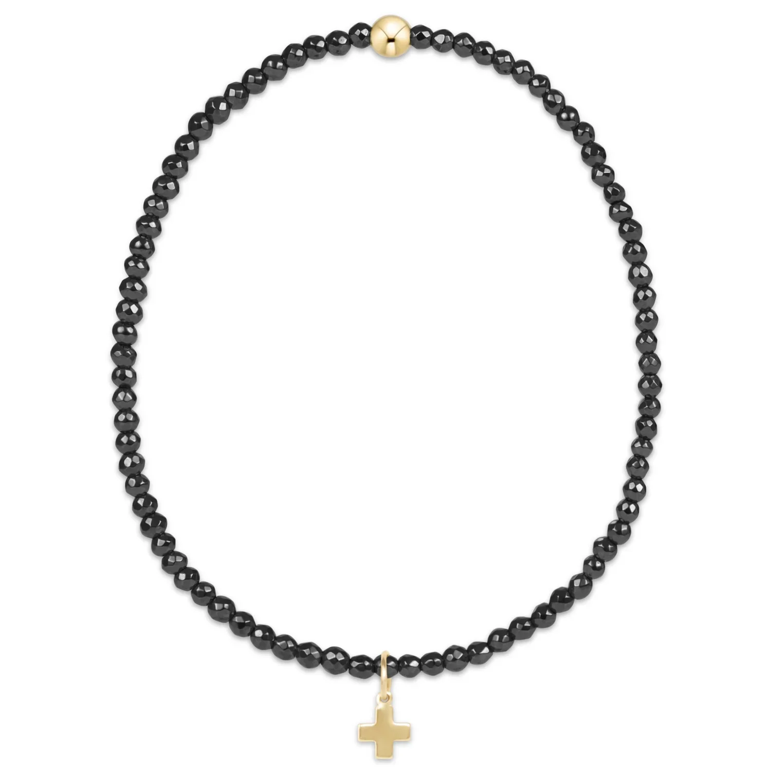 Faceted Hematite 2mm Bead Bracelet With Charms | +Colors - Image 3