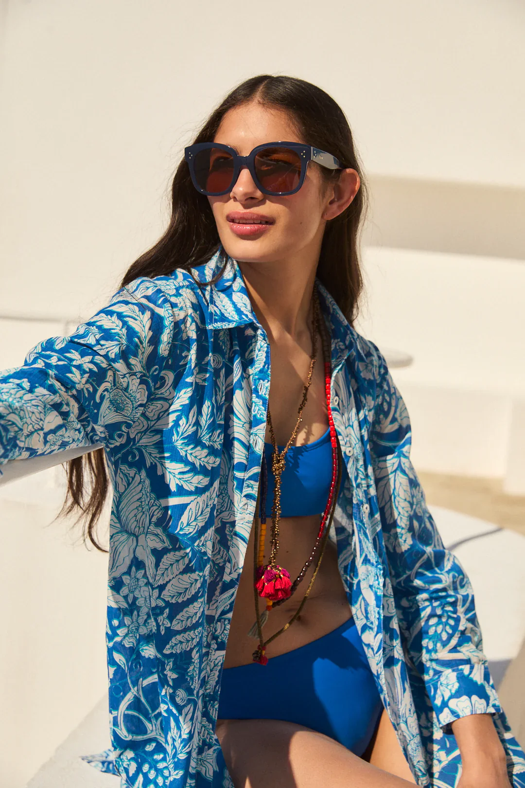 Farrah Long Kurta | Laika Blue - Image 3