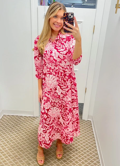 Farrah Long Kurta | Laika Magenta - Image 4