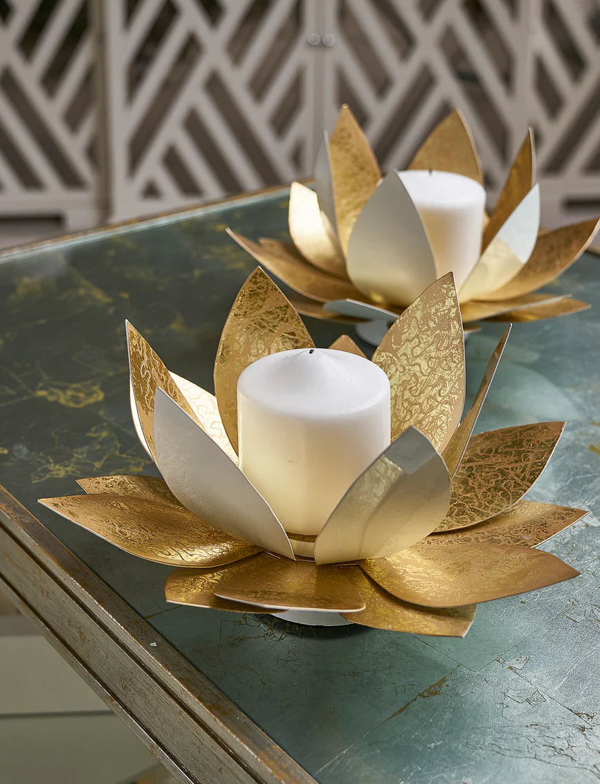 Lotus Flower Candle Holders - Image 3