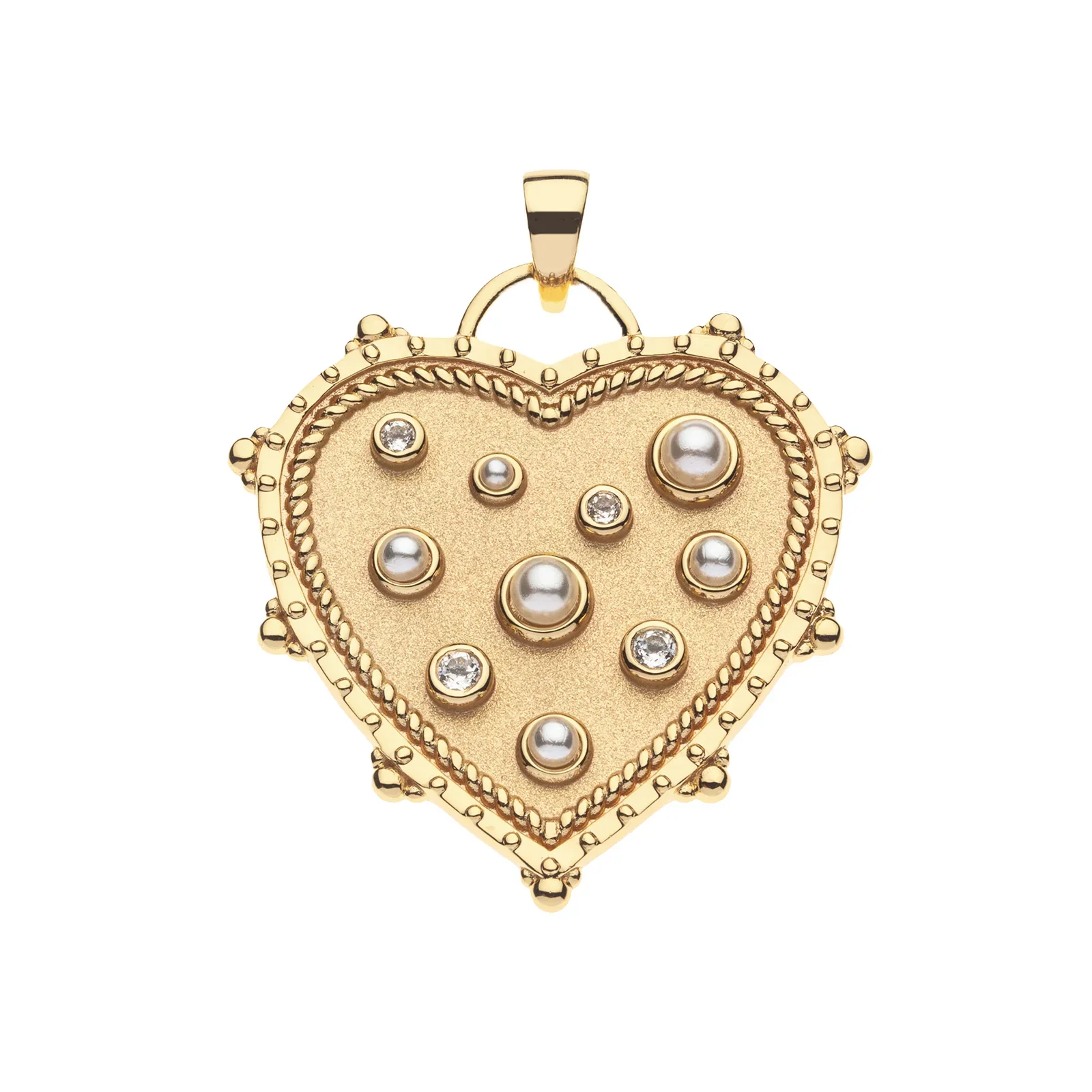 Love In The Air Heart Pendant on 18" Drawn Link Chain