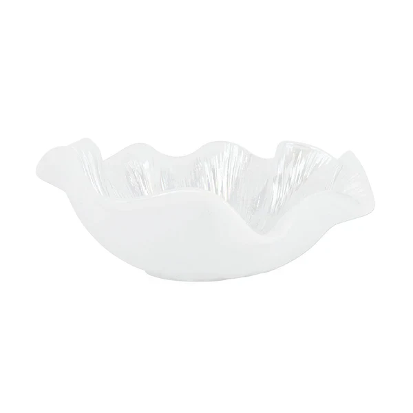 Onda Glass Ruffled Round Bowl | +Colors - Image 3