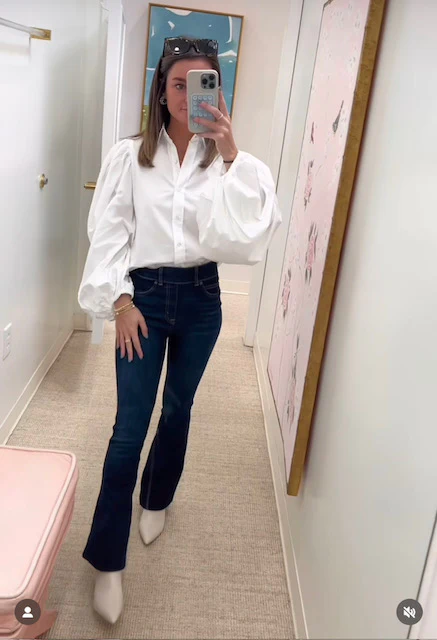 Pull On Flare Jeans | Pacific Wash - Image 7
