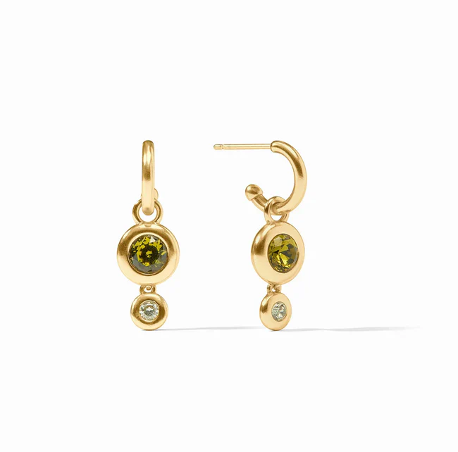 Rainbow Duo Hoop & Charm Earring | + Colors - Image 2