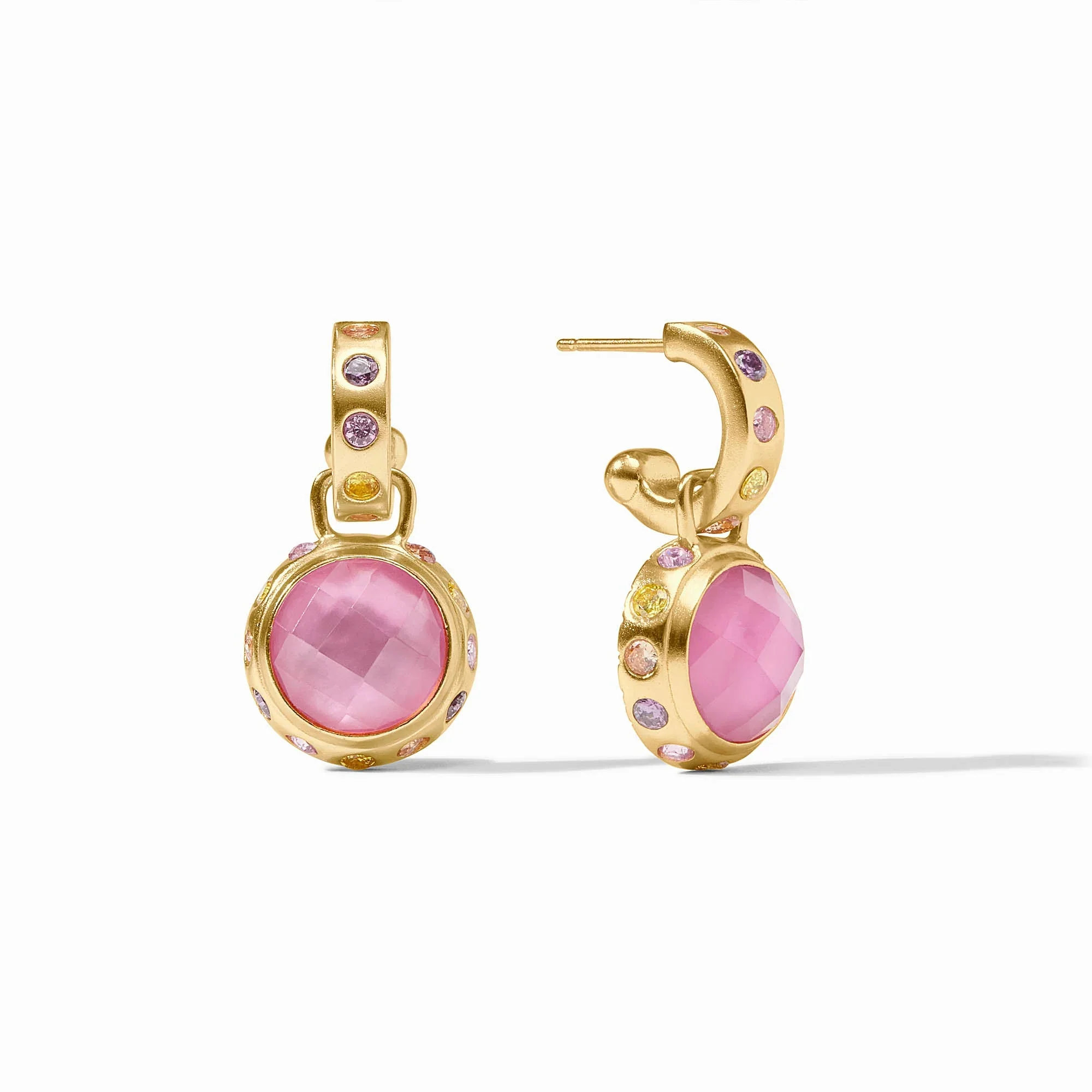 Rainbow Hoop & Charm Earring | +Colors - Image 2