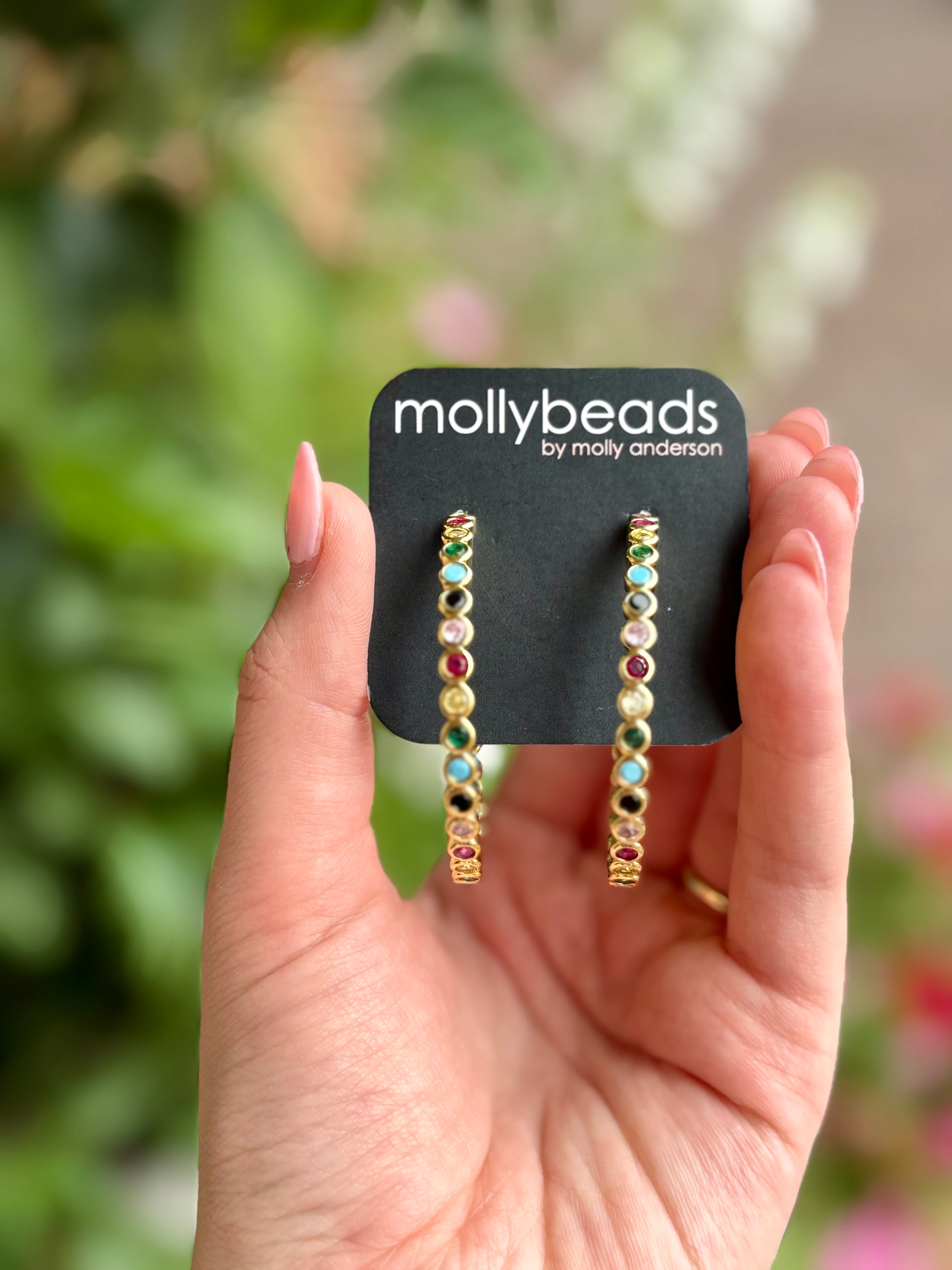 Rainbow Hoop Earrings - Image 2