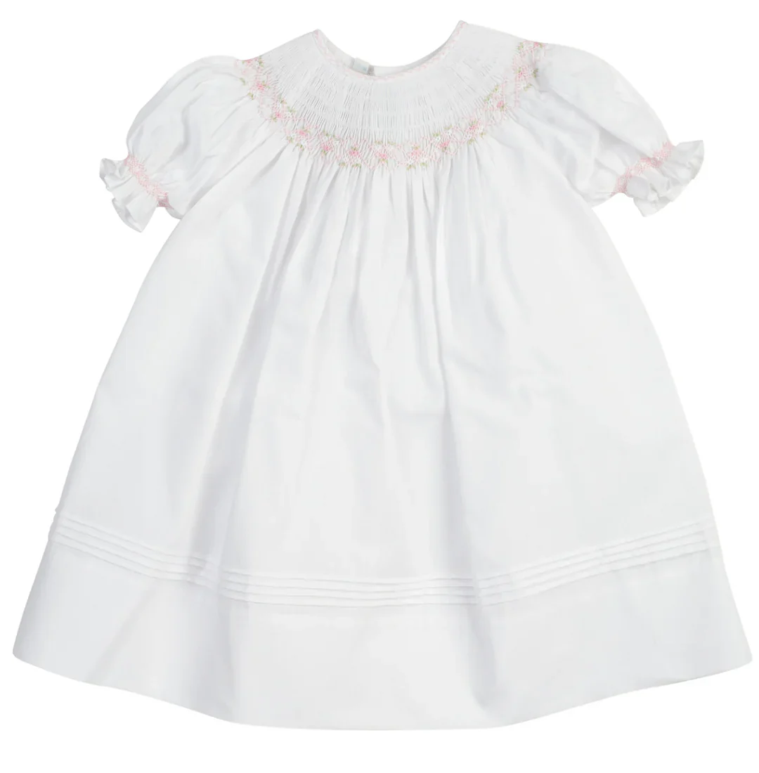 Ruffle Sleeve Bishop Dress | White