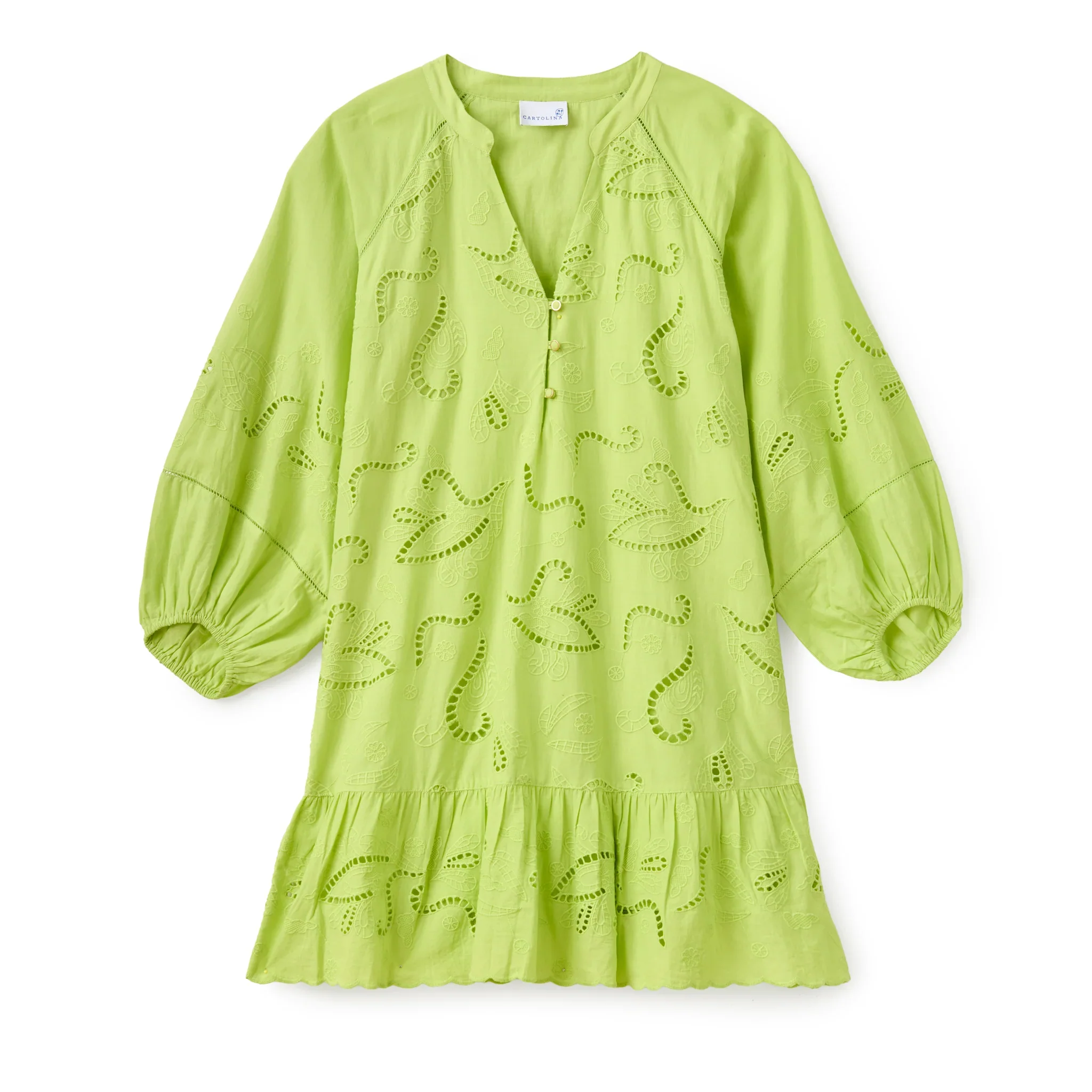 Selwin Mini Dress | Chartruese - Image 4