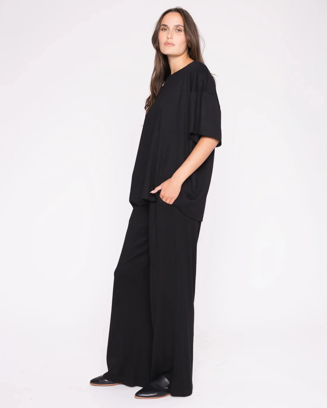 Sweater Knit Lounge Pants | Black - Image 2