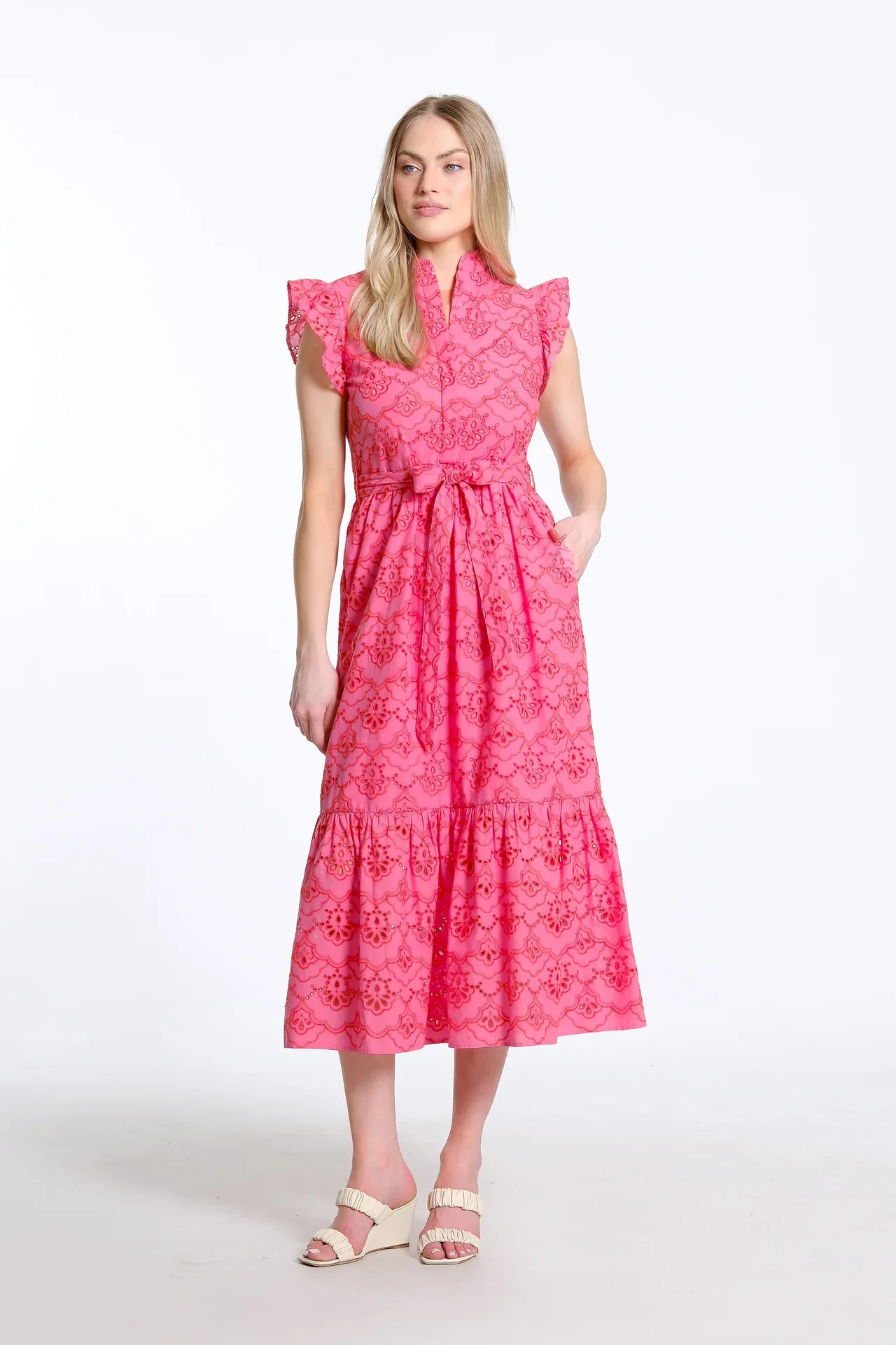 Taylor Dress | Island Pink Eyelet - Image 5