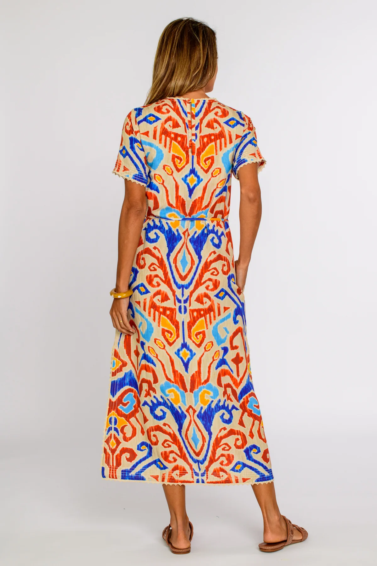 Tess Midi Dress | Ikat Multi - Image 3