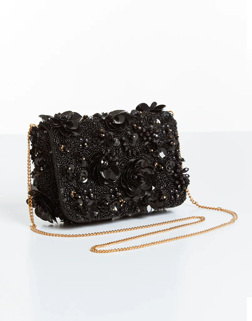 Torres Beaded Black Clutch - Image 2