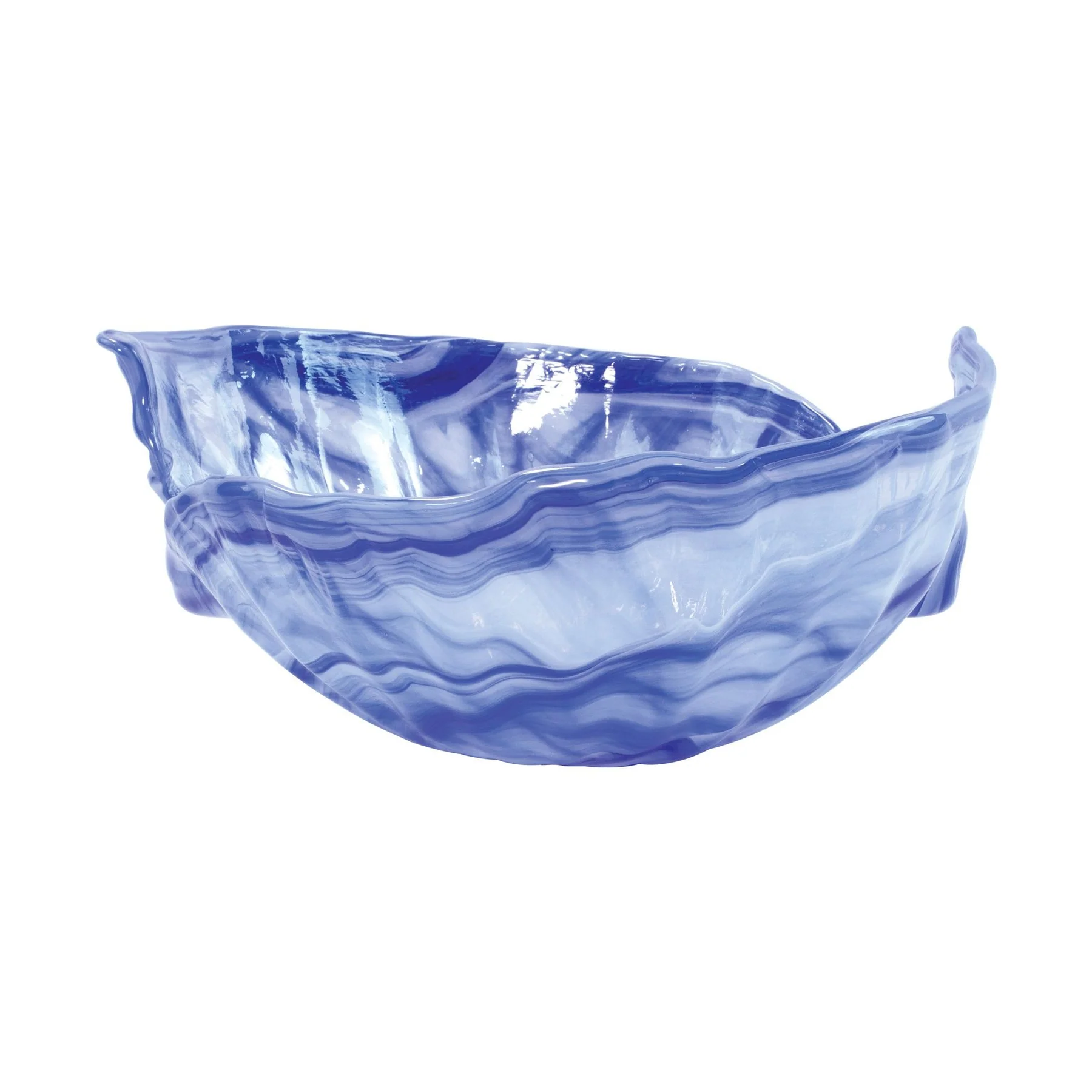 Onda Glass Cobalt Round Bowl - Image 3
